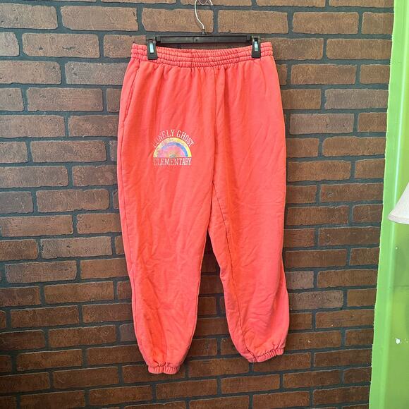 Lonely Ghost Elementary Women's Orange and Red Joggers-tracksuits Sweatpants - Picture 3 of 12